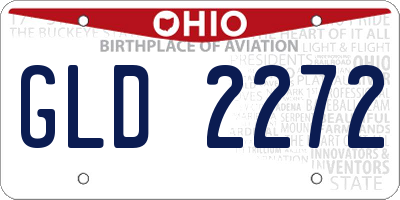 OH license plate GLD2272