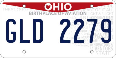 OH license plate GLD2279