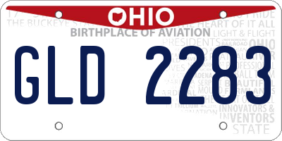 OH license plate GLD2283