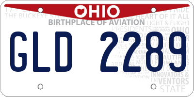 OH license plate GLD2289