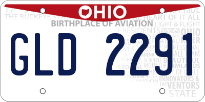 OH license plate GLD2291
