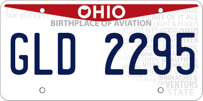 OH license plate GLD2295