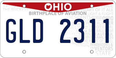OH license plate GLD2311