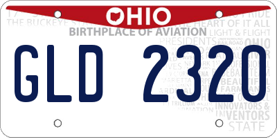 OH license plate GLD2320