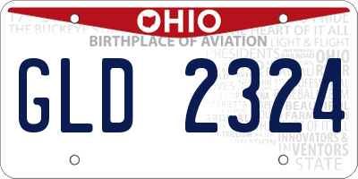 OH license plate GLD2324