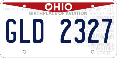 OH license plate GLD2327