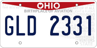 OH license plate GLD2331