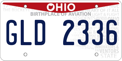 OH license plate GLD2336