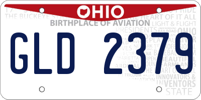 OH license plate GLD2379