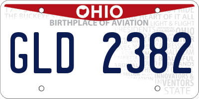 OH license plate GLD2382