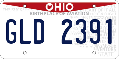 OH license plate GLD2391