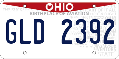 OH license plate GLD2392