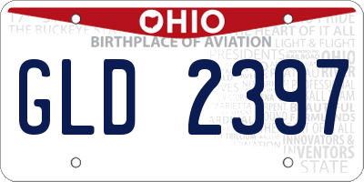 OH license plate GLD2397