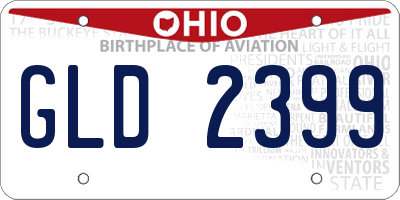 OH license plate GLD2399
