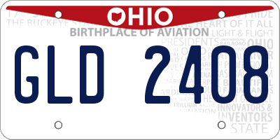 OH license plate GLD2408