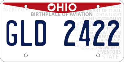 OH license plate GLD2422
