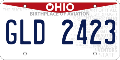 OH license plate GLD2423