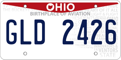OH license plate GLD2426