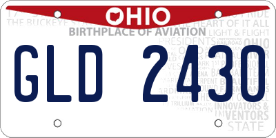 OH license plate GLD2430