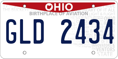 OH license plate GLD2434