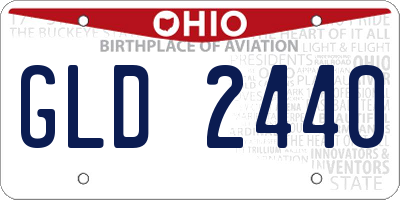 OH license plate GLD2440