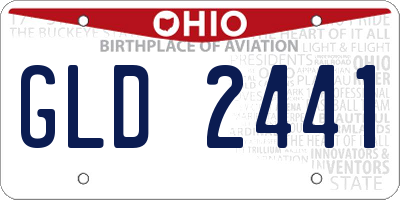 OH license plate GLD2441