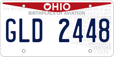 OH license plate GLD2448