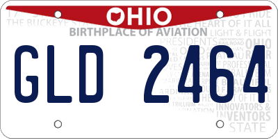 OH license plate GLD2464