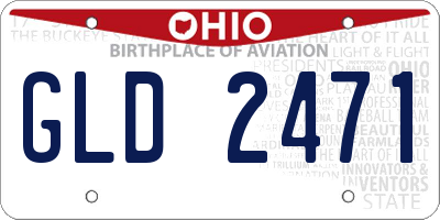 OH license plate GLD2471