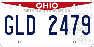 OH license plate GLD2479