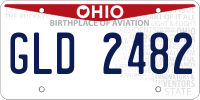 OH license plate GLD2482