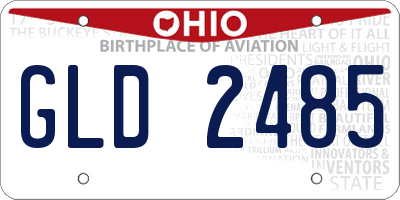 OH license plate GLD2485