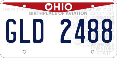 OH license plate GLD2488