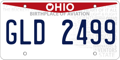 OH license plate GLD2499