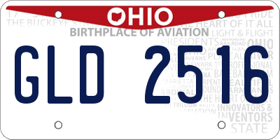 OH license plate GLD2516