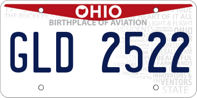 OH license plate GLD2522