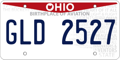 OH license plate GLD2527