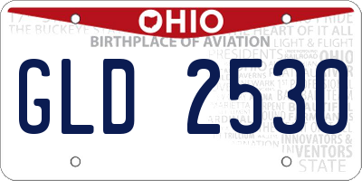 OH license plate GLD2530