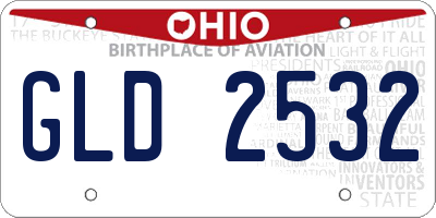 OH license plate GLD2532