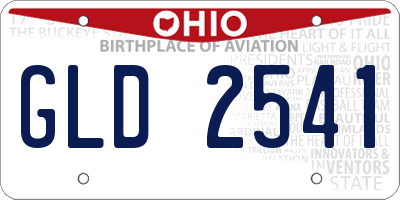 OH license plate GLD2541