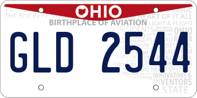 OH license plate GLD2544