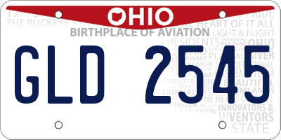 OH license plate GLD2545