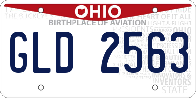 OH license plate GLD2563