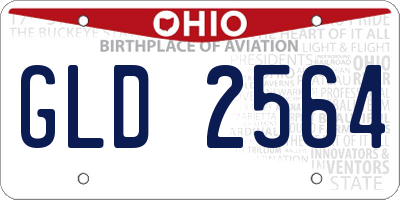 OH license plate GLD2564