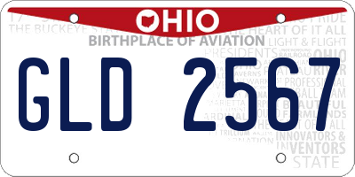 OH license plate GLD2567