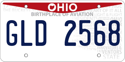 OH license plate GLD2568