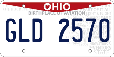 OH license plate GLD2570