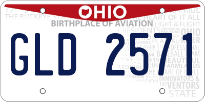 OH license plate GLD2571
