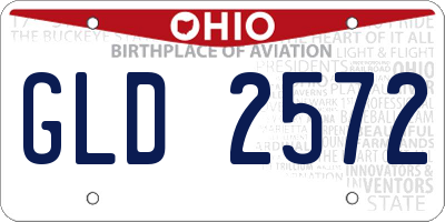 OH license plate GLD2572