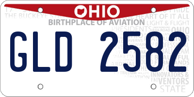 OH license plate GLD2582